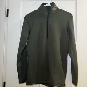 MOUNTAIN HARD WEAR Base Layer 1/2-Zip Pullover Fleece Mock Neck Top Black Size S